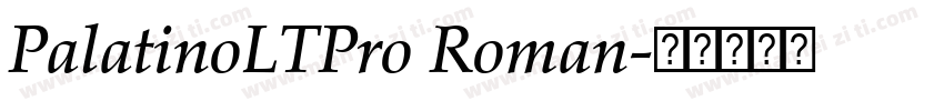 PalatinoLTPro Roman字体转换